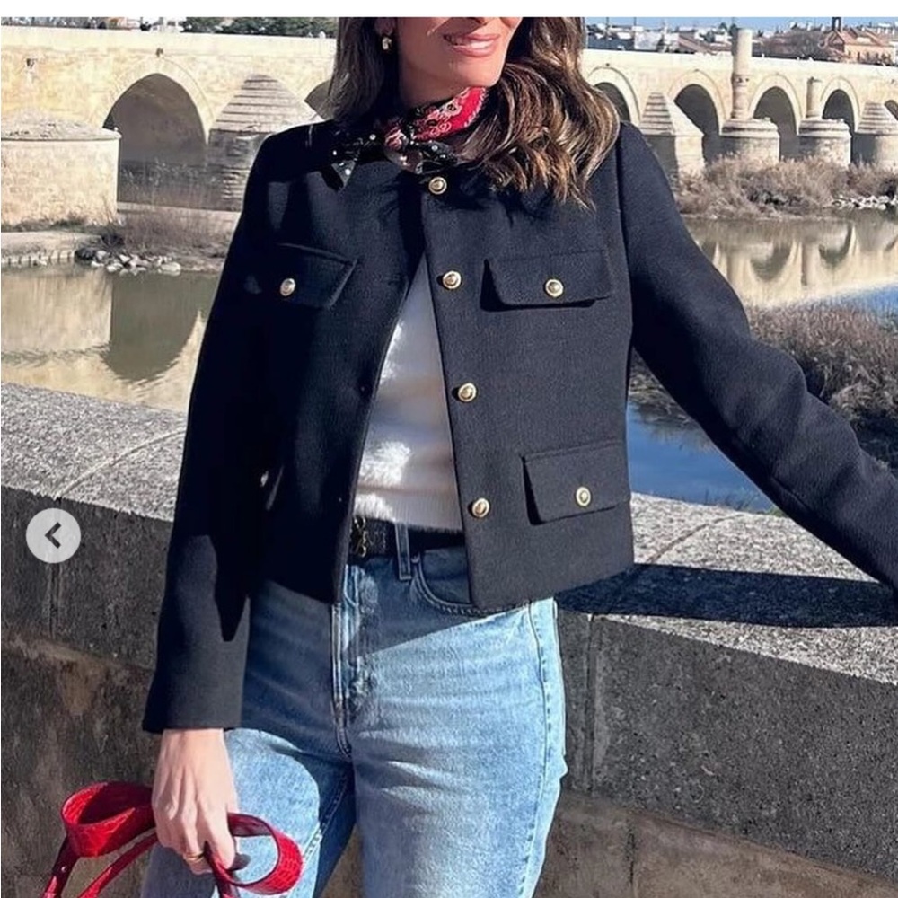 Zara Jacket with Gold Accents NWT